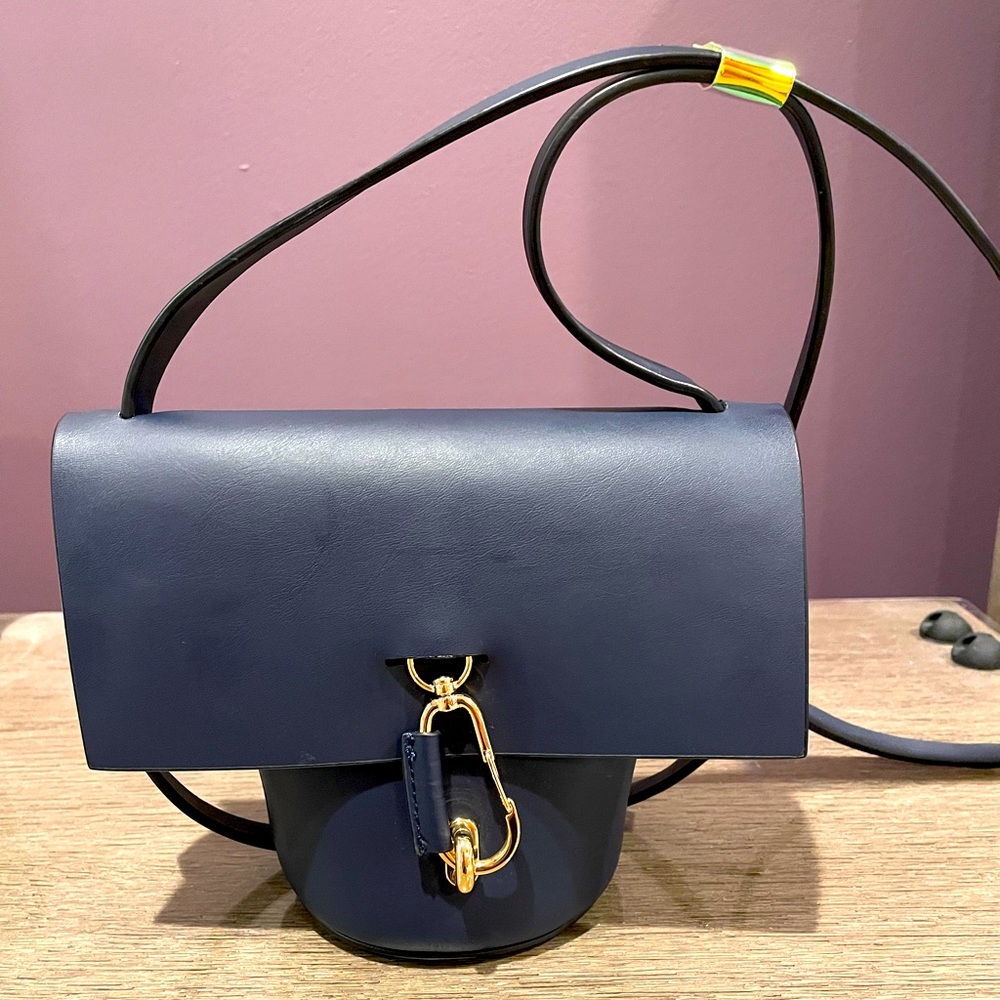 NWOT ZAC Zac Posen Belay Mini Bag Navy Blue